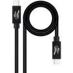 Cabo USB 4 Gen3x2 Nanocable 40Gbps 5A/240W, USB - C M/M 1 M Preto