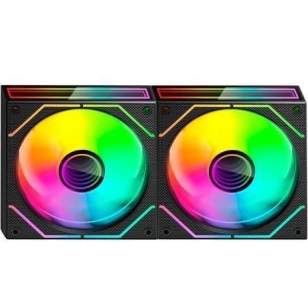 Pack 2x Ventoinhas MF3DPROX2R 120mm ARGB (Preto) - MARS - GAMING