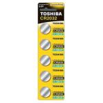 Pack de 5 Pilhas de Botão Toshiba CR2032/ 3V