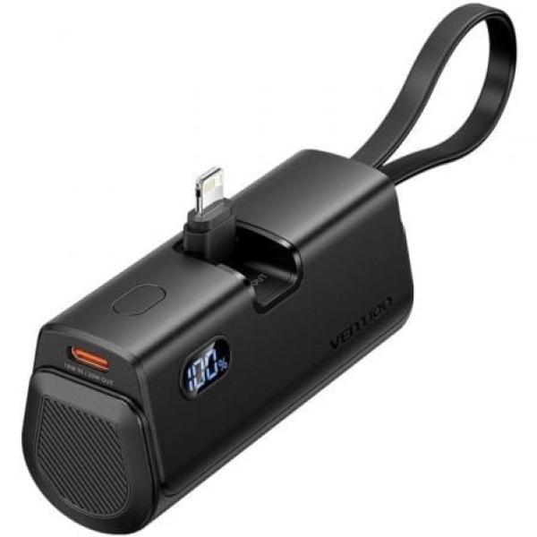 Vention FHRB0 — Powerbank 4800mAh (2x USB - C, 1x Lightning - preto)