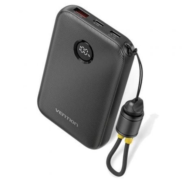Vention FKAB0 - C — Powerbank 10.000mAh + cabo (preto)