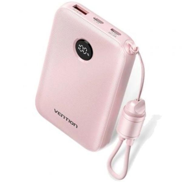 Vention FKAP0 - C — Powerbank 10.000mAh + cabo (rosa)