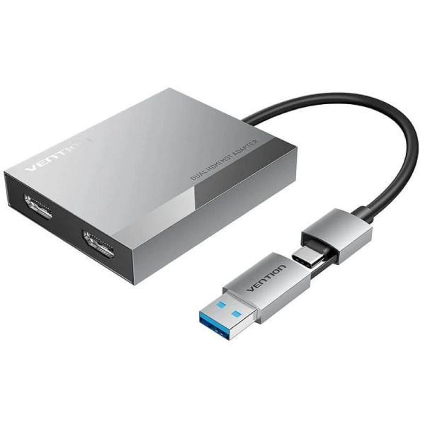 Vention ACXHB — Adaptador USB - C/USB - A para Dual HDMI 4K