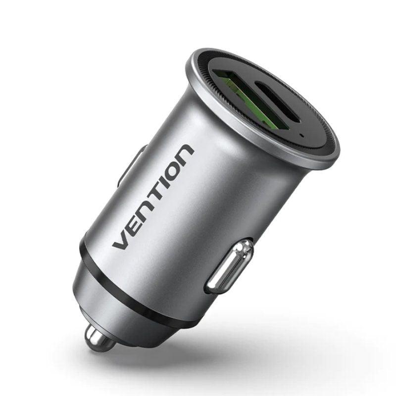 Vention FFBH0 — Carregador isqueiro 20W (1x USB - A, 1x USB - C)
