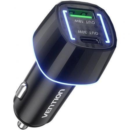 Vention FFRB0 — Carregador isqueiro 48W (1x USB - C, 1x USB)