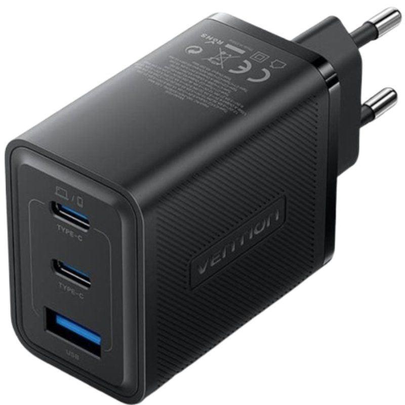 Vention FERB0 - EU — Carregador 65W (2x USB - C e 1x USB - preto)