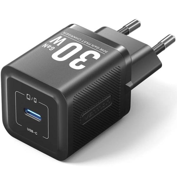 Vention FEZB0 - EU — Carregador 30W GaN (1x USB - C - preto)
