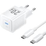 Vention TZ - FEPW0 - EU - 01 — Kit carregador GaN 20W com cabo (1m - branco)