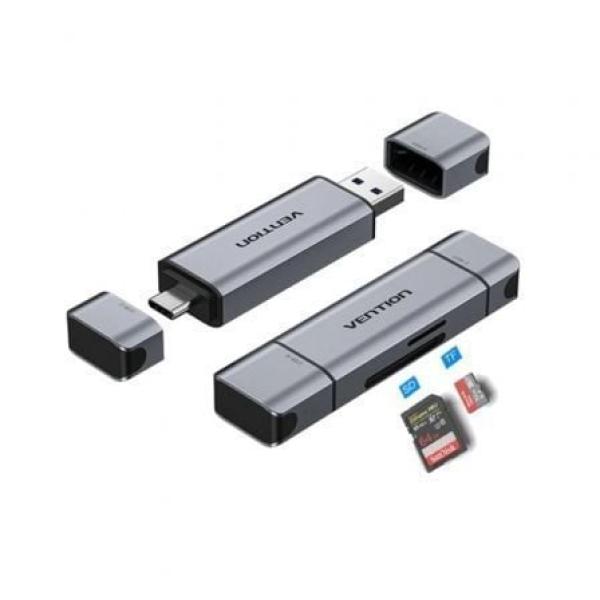 Vention CLKB0 — Leitor USB e USB - C de cartões