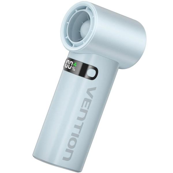 Ventoinha Portátil PBE Recarregável USB - C c/ Ecrã LED (Azul) - VENTION