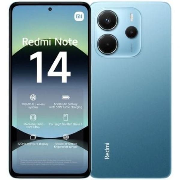 Smartphone Xiaomi Redmi Note 14 8GB 256GB 6.67" Azul