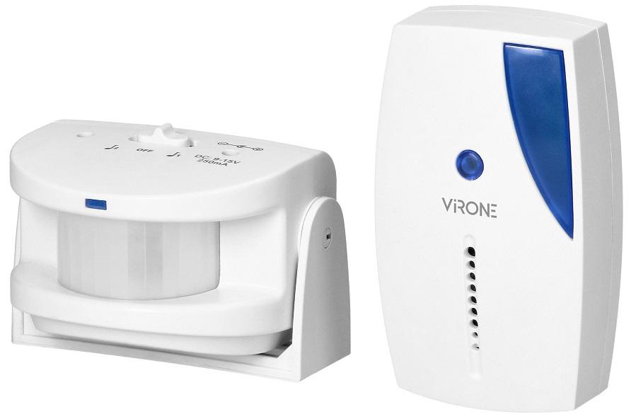 Mini Alarme c/ Sensor Detector de Movimento PIR s/ Fios (2x AAA) - VIRONE