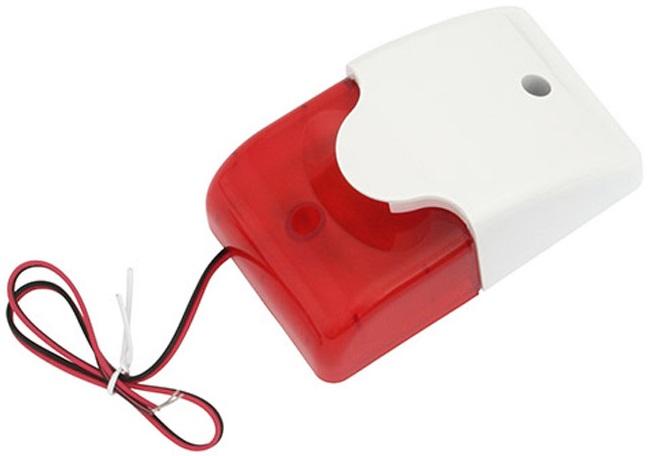 Sirene com Strobe LED Vermelho (109dB)