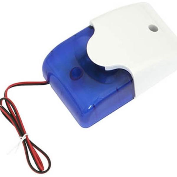 Sirene com Strobe LED Azul (109dB)