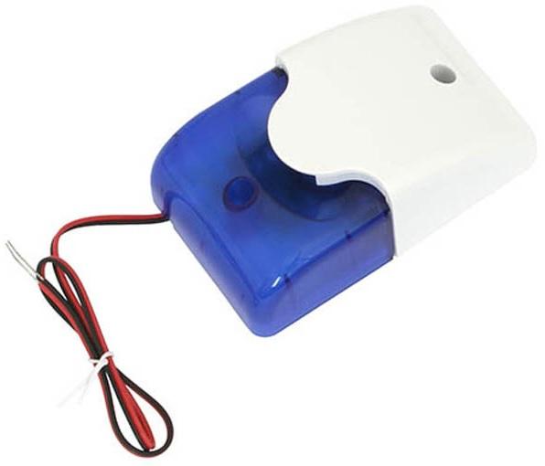 Sirene com Strobe LED Azul (109dB)