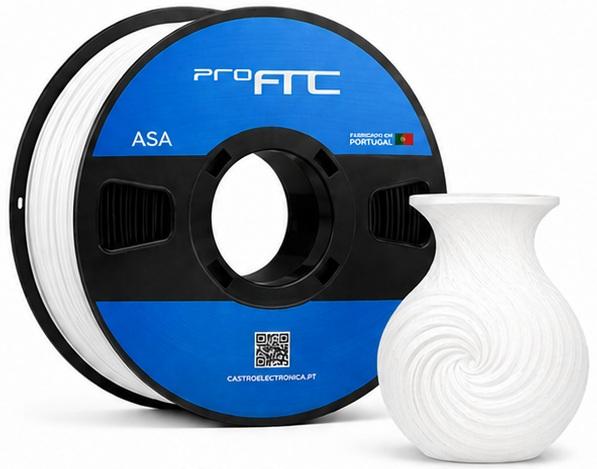 Filamento de Impressão 3D ASA 1,75mm 1Kg (Branco) - ProFTC