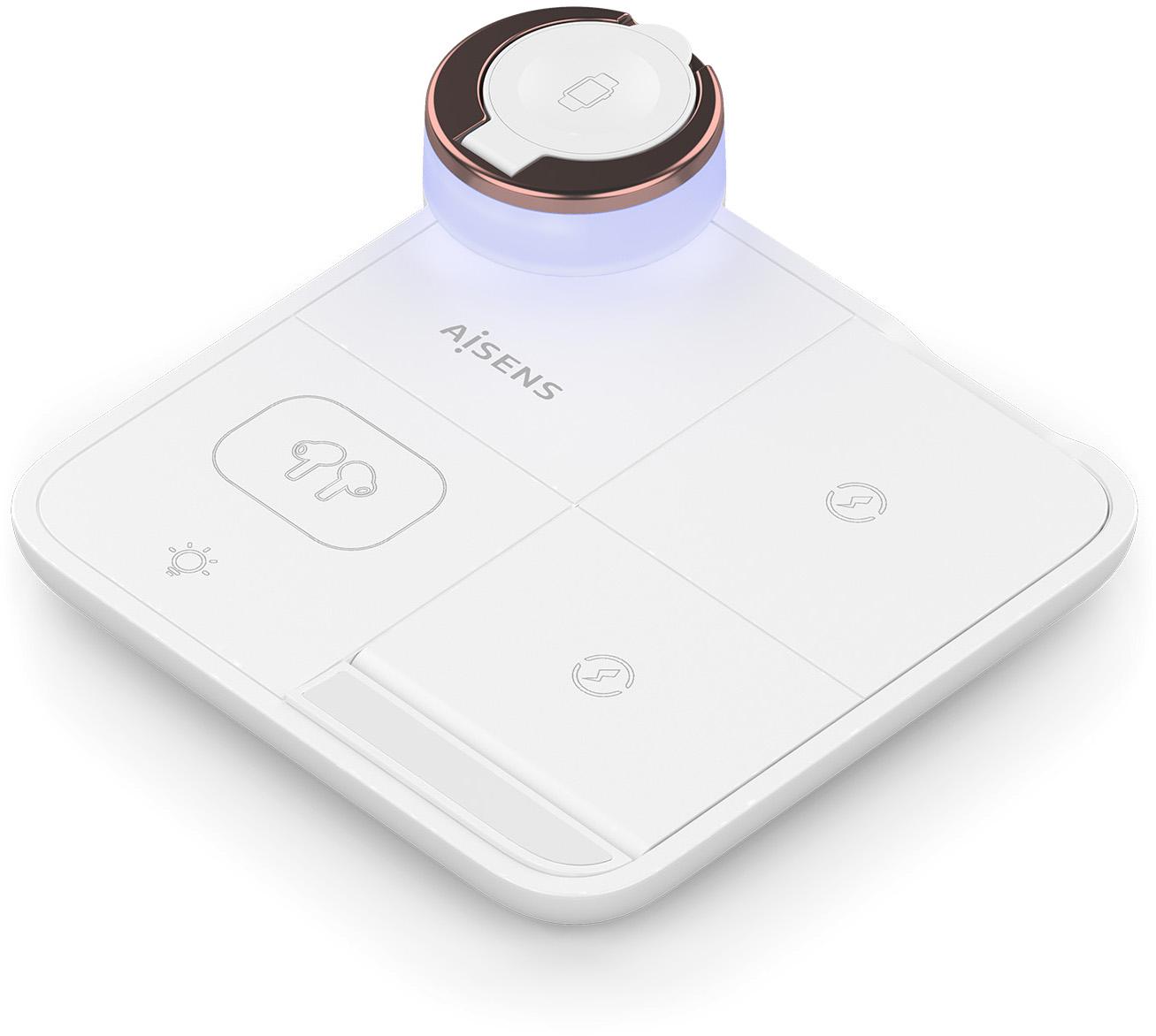Carregador s/ Fios 4em1 USB - C 15W (Branco) - AISENS