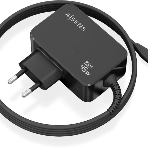 Carregador GaN 45W USB - C 1,8 mts (Preto) - AISENS