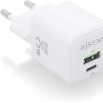 Carregador GaN 25W 1xUSB - C 1xUSB - A (Branco) - AISENS