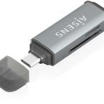 Leitor de Cartões USB - C SD/Micro SD/MMC/RS - MMC/Micro MMC (Cinza) - AISENS