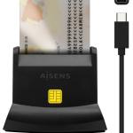Leitor de Cartões Inteligente DNI USB - C c/ Leitor de Cartões de Memória (Preto) - AISENS
