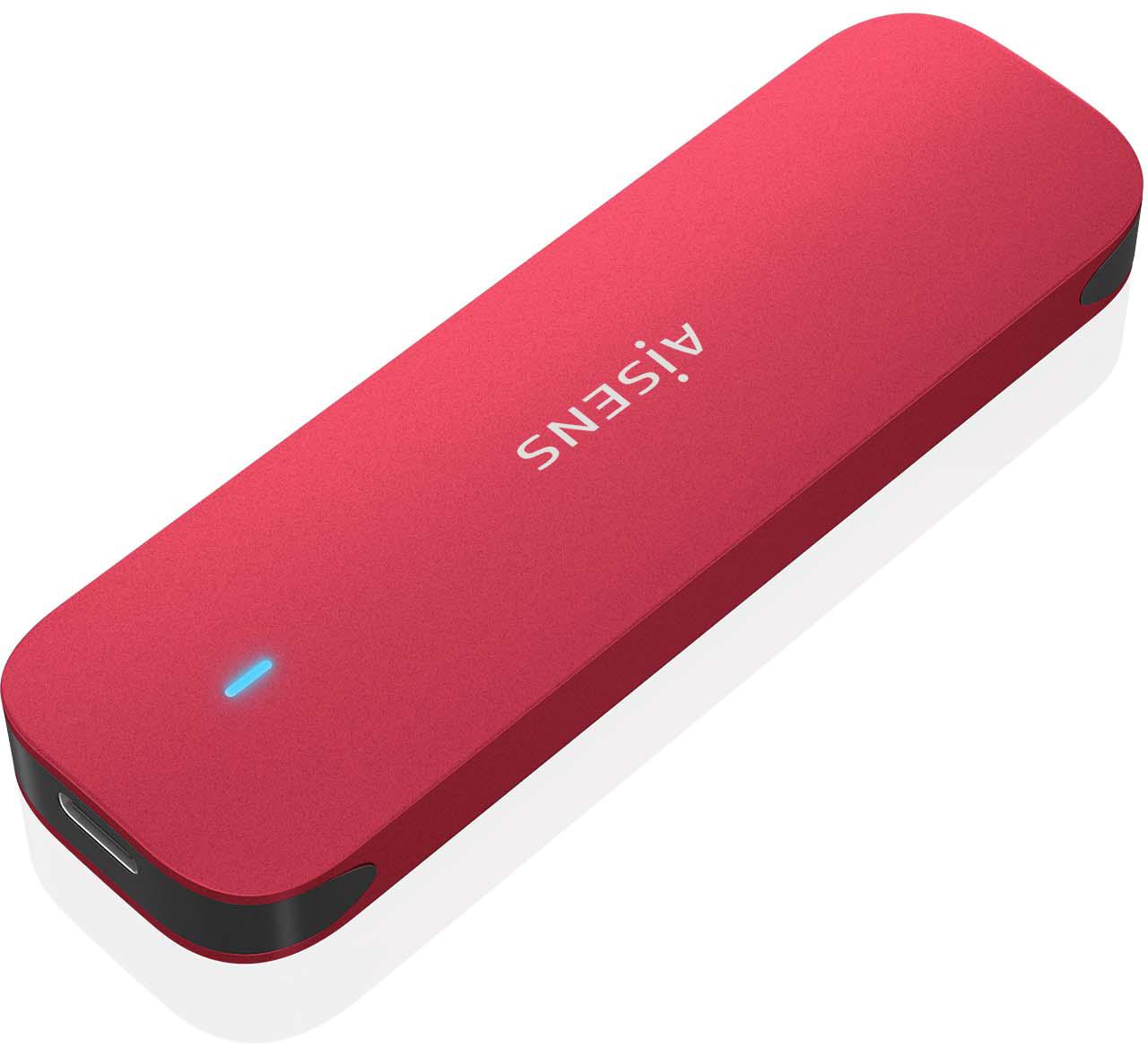 Caixa Externa USB 3.2 p/ M2 NVME (Vermelha) - AISENS