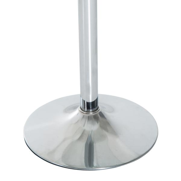 Mesa de Jantar Redonda para 2 Pessoas Mesa de Cozinha Moderna com Superfície de Vidro Temperado para Sala de Estar, Prateada