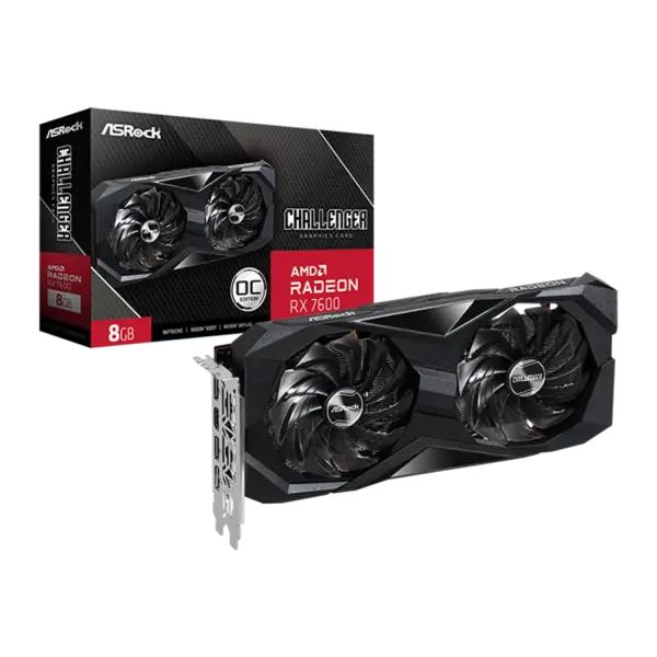 Placa Gráfica AMD Radeon 90 - GA41ZZ - 00UANF Challenger RX 7600 8GB GDDR6 - ASROCK