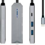 Docking Station USB - C 4 - em - 1 (Cinza) - AISENS