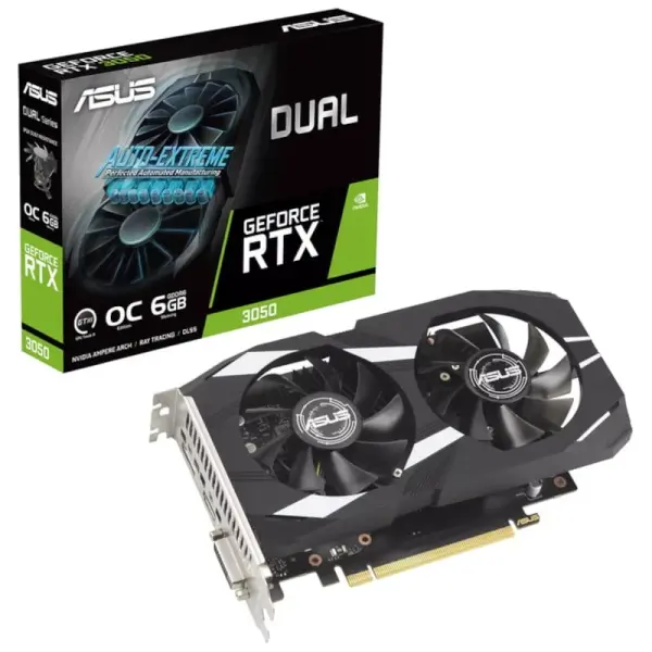 Placa Gráfica Dual GeForce RTX 3050 6GB GDDR6 OC - ASUS
