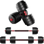Conjunto de Halteres Lion 40 40Kg (Vermelho/Preto) - ATHLER