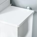 Cobertura Radiador 78x19x81 cm Cobertura para Radiador de MDF com Desenho Moderno e Prateleira Branco