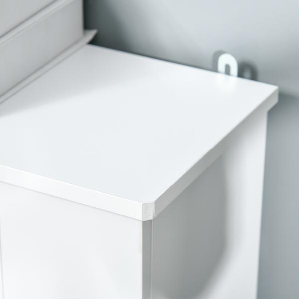 Cobertura Radiador 78x19x81 cm Cobertura para Radiador de MDF com Desenho Moderno e Prateleira Branco