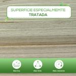 Horta Urbana de Madeira com Prateleira Mesa de Cultivo Retangular com Orifícios de Drenagem para Cultivos Plantas Jardim Terraço Exterior Carga 80 kg 91x51x76 cm Natural