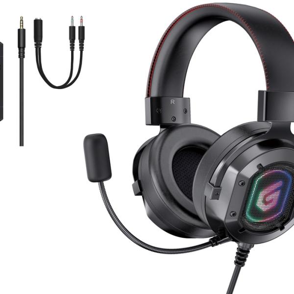 Auscultadores Headset Gaming 7.1 ATHAN03B (Preto) - CONCEPTRONIC