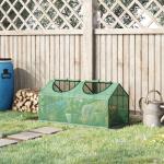 Estufa 119x60x60cm Estufa de Jardim com 2 Janelas Enroláveis para Cultivo de Plantas Verduras Flores Verde Translúcido
