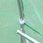 Estufa Tipo Túnel 595x300x200cm Estufa de Jardim Grande com 12 Janelas e Porta Enrolável com Zíper para Cultivo de Plantas Verde