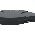 Base para Chapéu de Sol de 4 Peças Suporte para Chapéu de Sol para Jardim Pátio Exterior 50x50x7,5cm Preto
