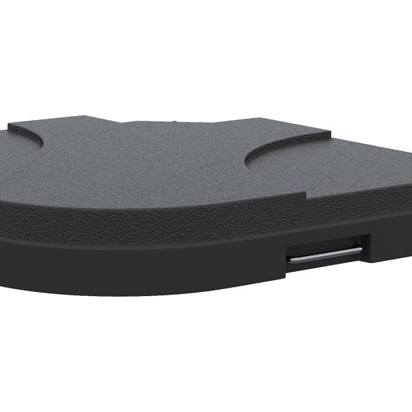 Base para Chapéu de Sol de 4 Peças Suporte para Chapéu de Sol para Jardim Pátio Exterior 50x50x7,5cm Preto