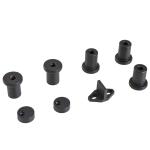 Kit de acessórios para porta de correr deslizante Conjunto de Trilhos de aço carbono 200x4x0.6cm