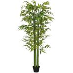 Planta Artificial Bambu Artificial para Interiores e Exteriores Decoração de Sala de Estar Escritório Ø17x180 cm Verde