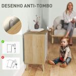 Cômoda de 4 Gavetas com Puxadores de Madeira Cómoda Estreita para Sala Corredor 60x35x65 cm Madeira e Branco