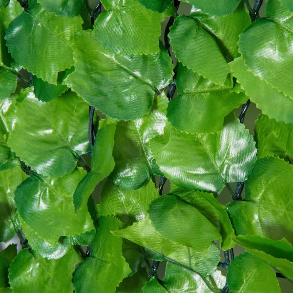Vedação Artificial em Rolo 3m Vedação de Privacidade para Balcão Jardim Exterior Planta Decorativa de Parede PE Verde