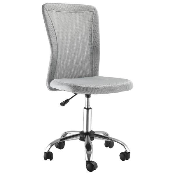 Cadeira de Escritório de Malha Giratória sem Apoio para os Braços com Altura Ajustável Carga 43x58x90 - 100 cm Cinza