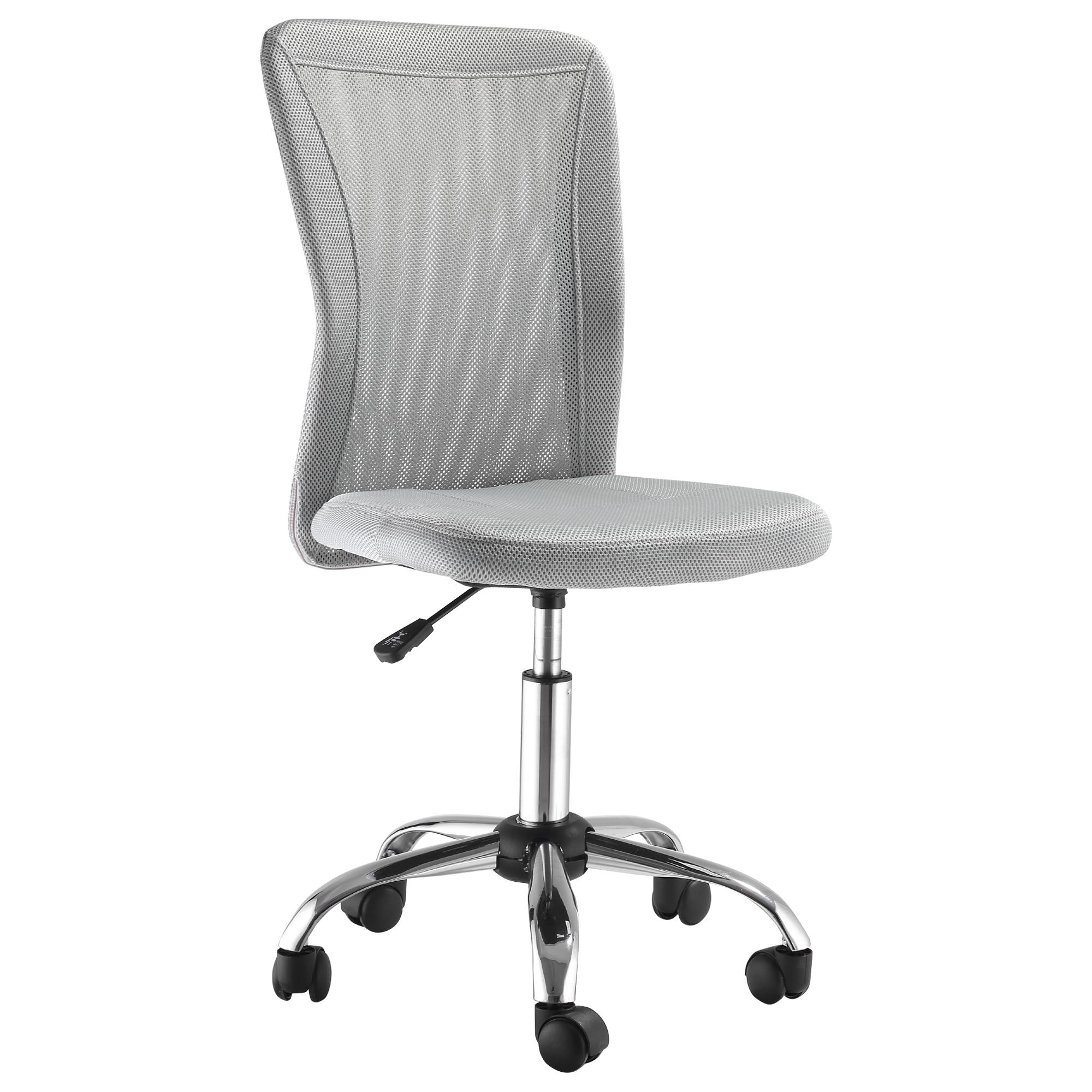 Cadeira de Escritório de Malha Giratória sem Apoio para os Braços com Altura Ajustável Carga 43x58x90 - 100 cm Cinza