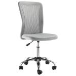 Cadeira de Escritório de Malha Giratória sem Apoio para os Braços com Altura Ajustável Carga 43x58x90 - 100 cm Cinza