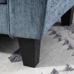 Sofá Chaise Longue Sofá de Canto Sofa Sala de Estar Reversível em Forma de L com 2 Almofadas 230x138x87 cm Cinza Azulado