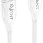 Cabo USB Type - C Macho - USB Type - C Macho Branco (1 metro) - AVANT