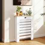 Cobertura para Radiador com Gaveta Cobertura para Radiador de MDF para Sala de Estar Dormitório Corredor 78x19x95,5 cm Branco