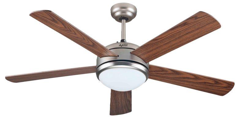 Ventoinha de Teto c/ Lâmpada + Controlo Remoto (Ø132cm) 65W (Madeira) - AVANTCONNECT